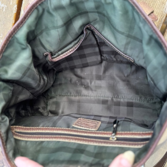 BURBERRY LUREX Leather/Canvas NOVA CHECK SATCHEL/Shoulder BAG! Good Condition🔥 - Picture 10 of 16